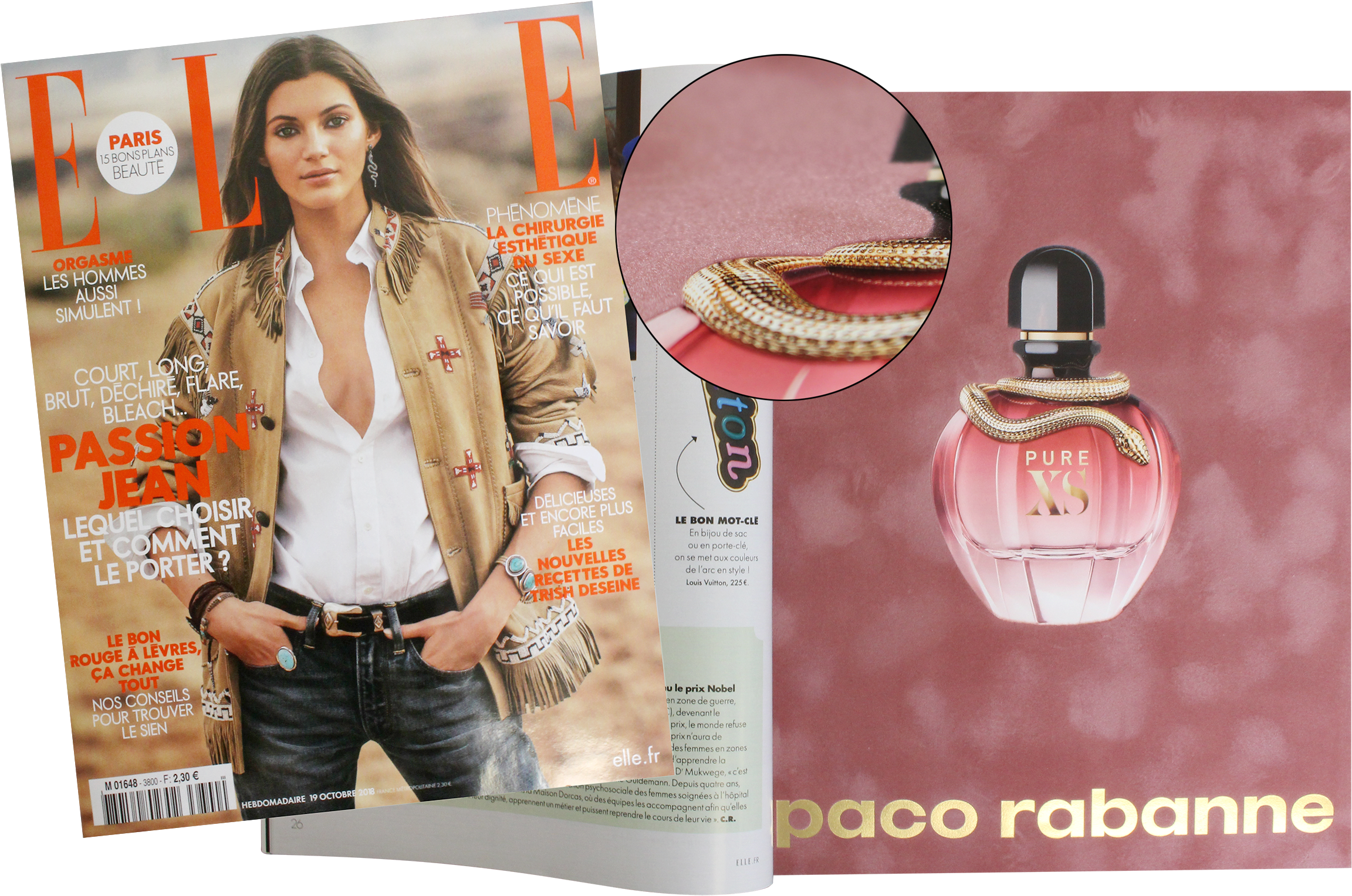 First Magazine Insert With Suede Flocking For Paco - Perfume (2362x1576), Png Download