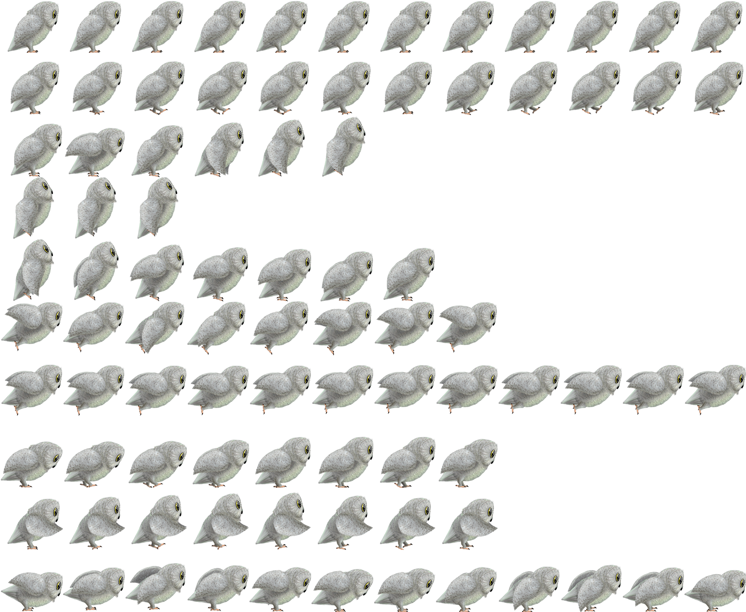 Add Media Report Rss Sprite Sheet For The Owl - Owl Sprite Sheet (1536x1280), Png Download