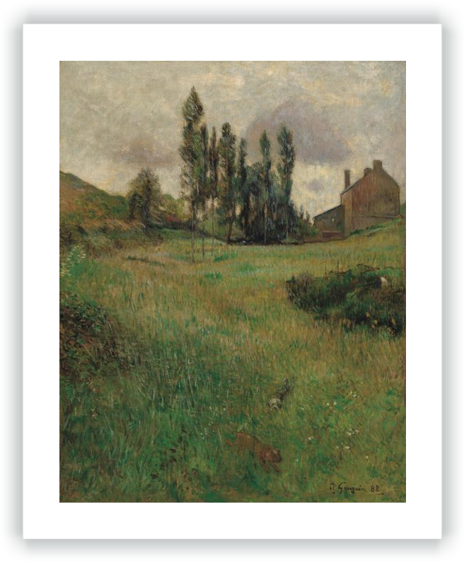 00294 Em B4 Fl 1 - Perros Corriendo En El Prado Gauguin (665x800), Png Download