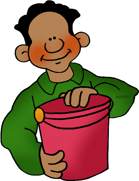 Clip Art Library Download Family And At Getdrawings - Boy With Bucket (530x648), Png Download