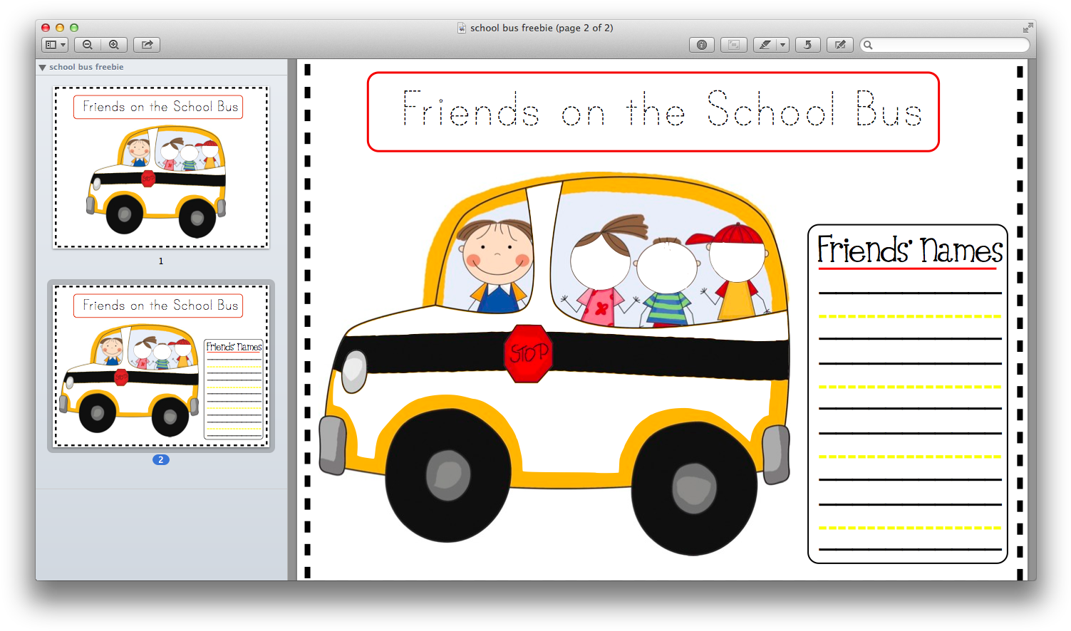 Screen Shot Of School Bus Freebie - Go To School (1518x901), Png Download