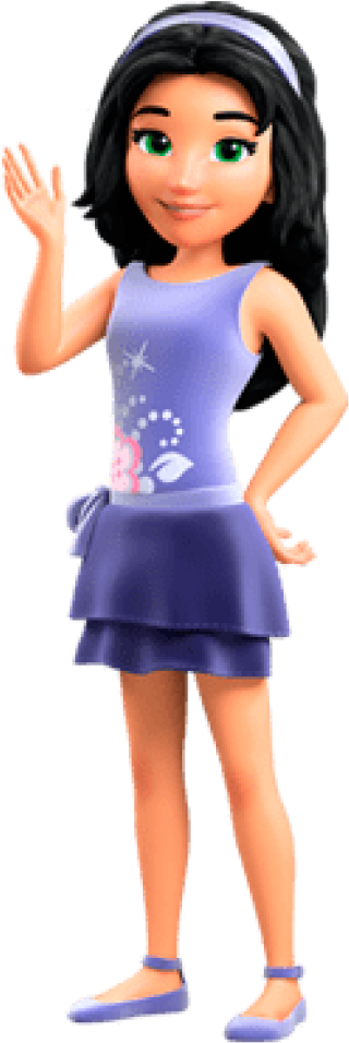 Emma Waving - Emma From Lego Friends (400x967), Png Download