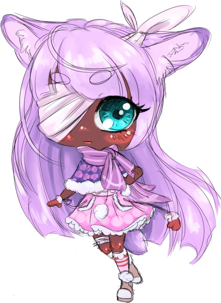 Fox Clipart Pastel - Pastel Chibi (752x1063), Png Download