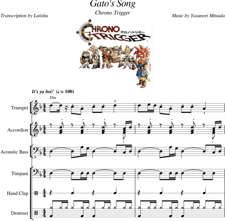 Chrono Trigger - Sheet Music (850x1100), Png Download