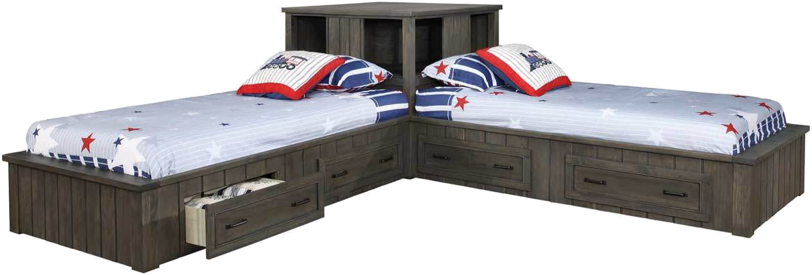 Napoleon Corner Beds - Twin Corner Bed (1181x401), Png Download