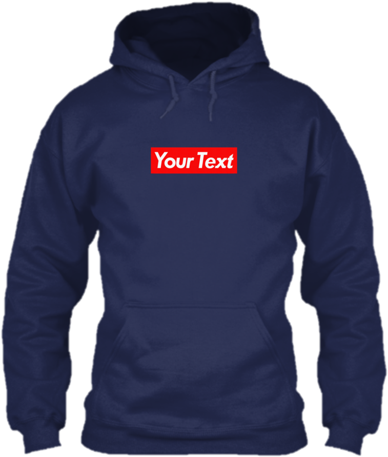 Boxlogo Hoodie Suprestyle Blue Navy - Shirts Of Aunt And Nephew (1000x1000), Png Download