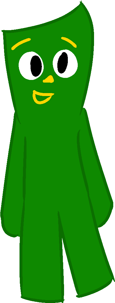 Gumby Png - Cartoon (553x1097), Png Download