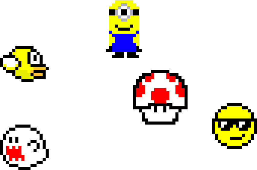 Mr Moo Moo's Awsome Pixel Art - Smiley (940x690), Png Download