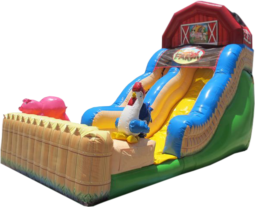 18' Funny Farm Water Slide - Business Plan (640x480), Png Download