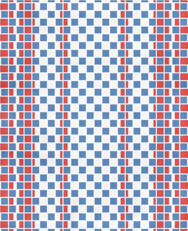 Checkered Pattern Modern Retro Red Blue White Duvet - Trousers (1000x1000), Png Download