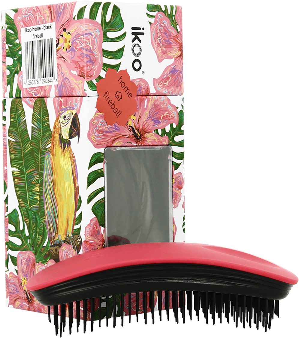 Ikoo Home Black Fireball Hair Brush - Brush (1200x1200), Png Download