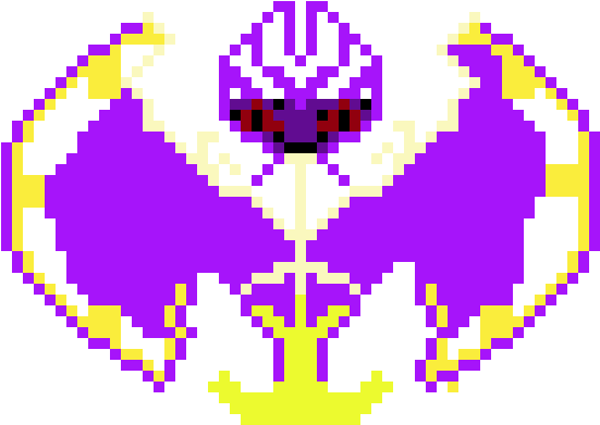 Lunala - Outline Pixel Heart (660x490), Png Download