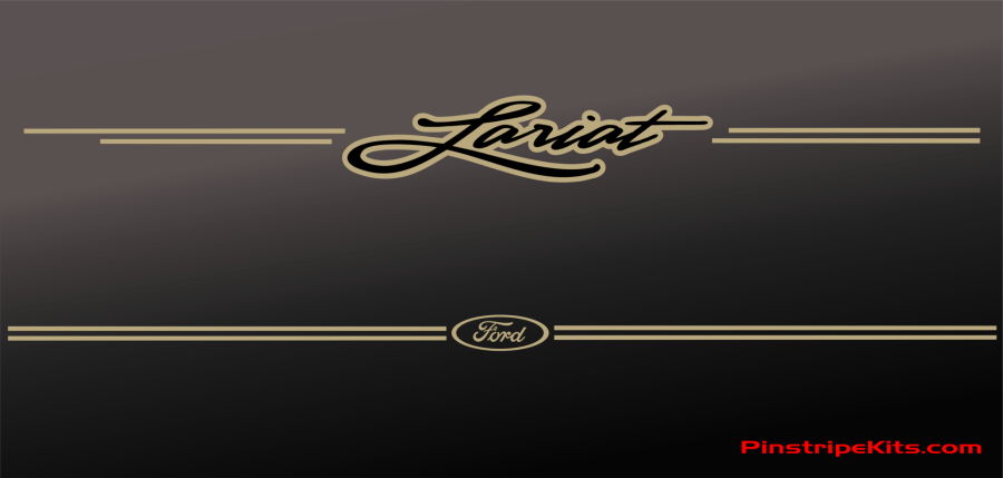 Ford F-150 Lariat Vinyl Logo Emblem Decal Pinstripe - Lariat Logo (900x429), Png Download