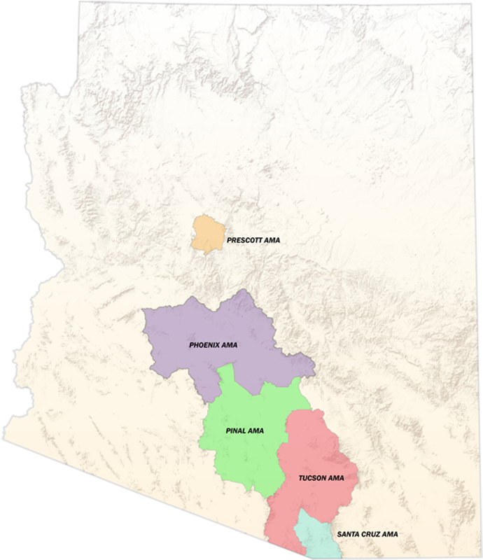 Arizona Active Management Areas Map - Arizona Active Management Areas (700x812), Png Download