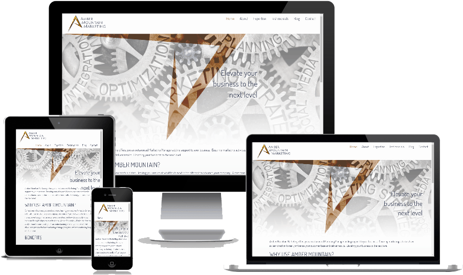 Amber Mountain Marketing - Blogger News Template Free (973x593), Png Download