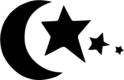 12 Luna Y Estrellas Grande4,55 2,00 € - Plantillas De Tatuajes De Estrellas (689x689), Png Download