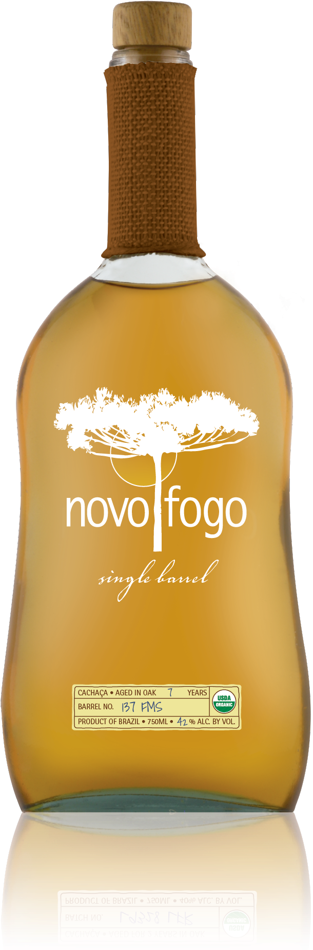 Novo Fogo Single Barrel 194 Cachaça (771x1896), Png Download