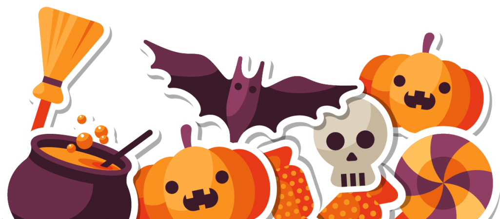 Halloween Page Footer - Cartoon (1024x460), Png Download