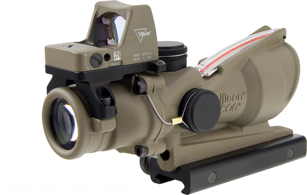 Trijicon Acog / Rmr Combo - Fde Acog With Rmr (995x632), Png Download