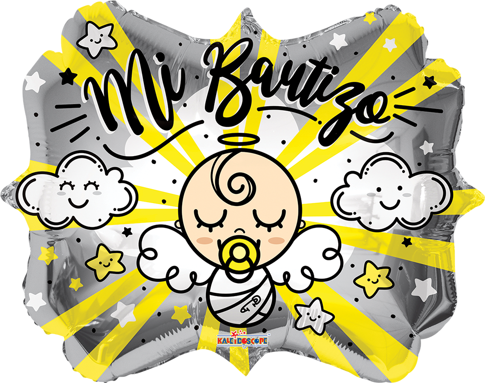18" Mi Bautizo Angelito, Metalizado (1000x1000), Png Download