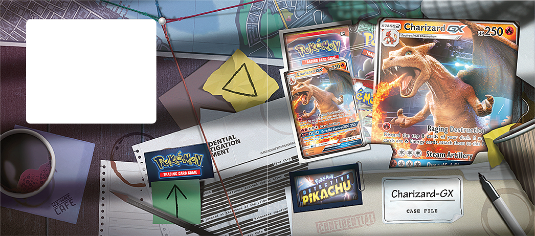Detective Pikachu Charizard Gx Case File - Pc Game (1046x461), Png Download