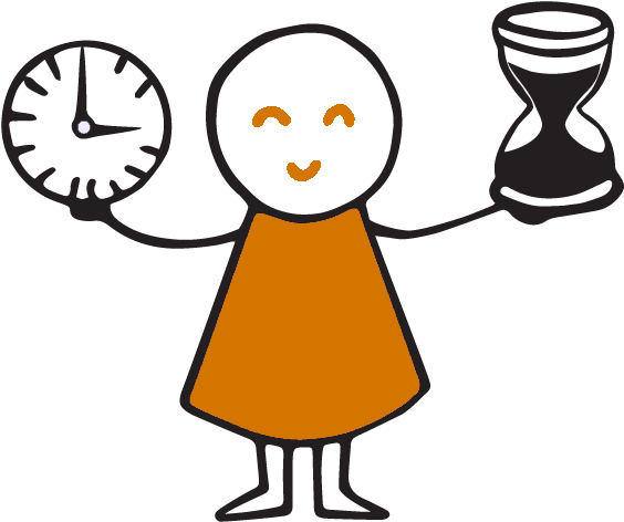 Girl Holding A Clock - 3play Media, Inc. (643x560), Png Download