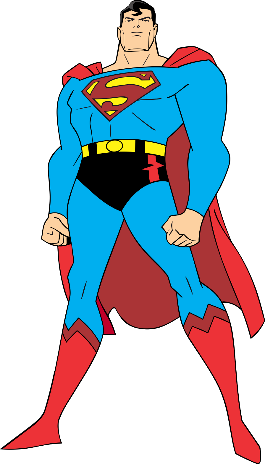 Liga Da Justiça - Superman Clipart Free Download (896x1568), Png Download