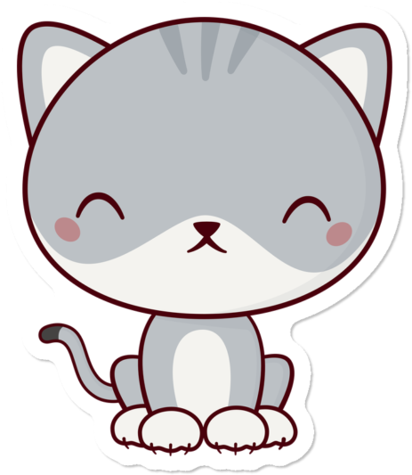 Kawaii Cute Kitten Cat - Cat (650x650), Png Download