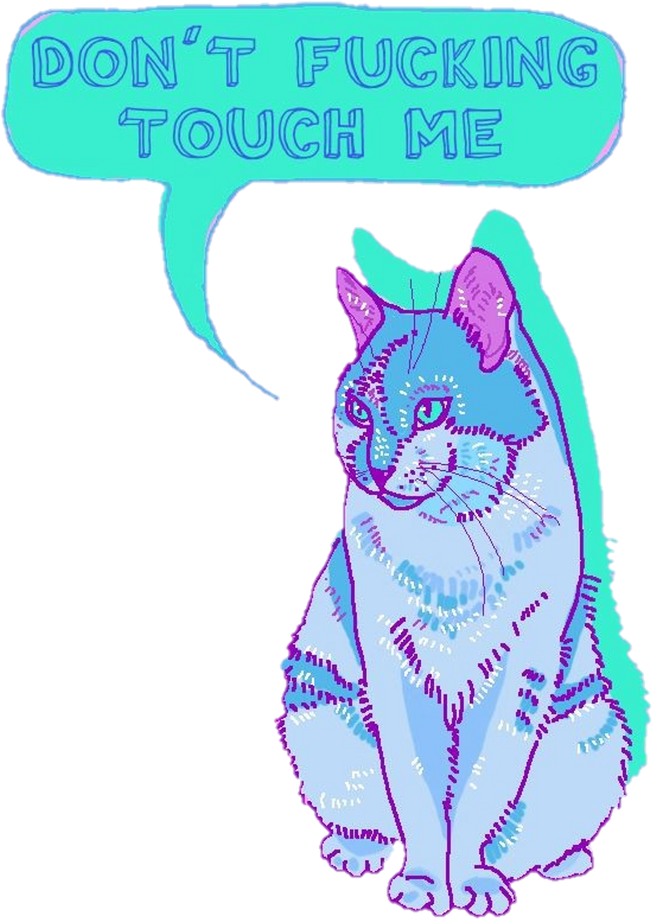 Report Abuse - Dont Fucking Touch Me Cat (1024x1365), Png Download