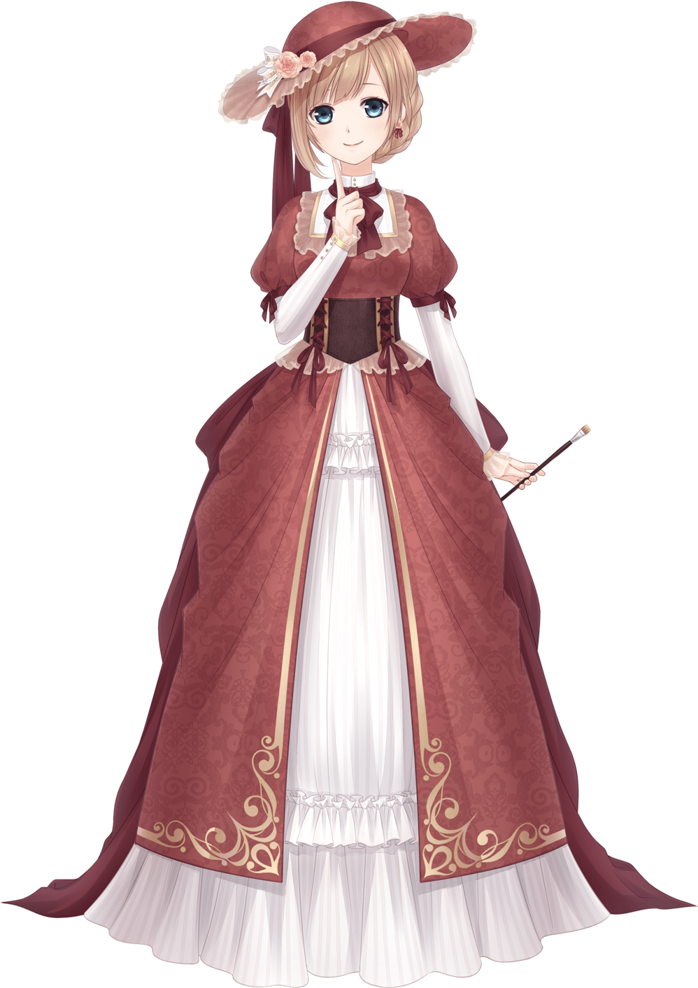 Chapter Miracle Nikki Nios - Anime Girl Victorian Dress (1000x1800), Png Download