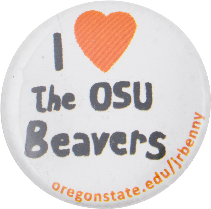 I Heart The Osu Beavers I ♥ Buttons Button Museum - Heart (1000x958), Png Download