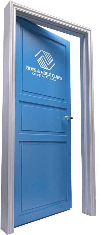 Greatfuturesstarthere Door3 - Boys And Girls Club Door (451x864), Png Download