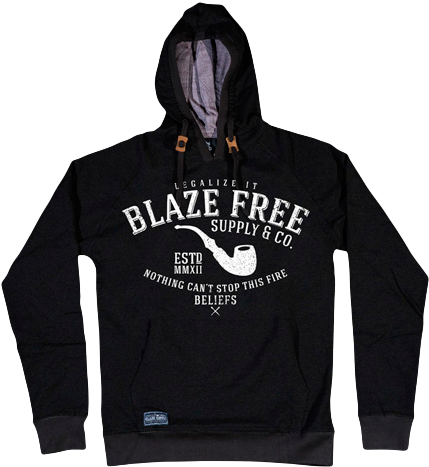 Blaze Free Black - Hoodie (900x500), Png Download