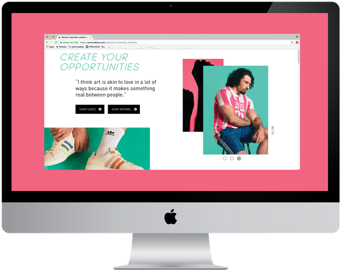 Photo Art Direction For The 2018 Adidas Originals X - Imac 21 5 (1000x539), Png Download