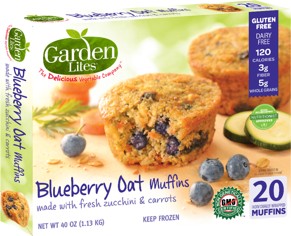 3d Box Blueberyoat Costco 20ct - Garden Lites Blueberry Muffins (1000x1000), Png Download