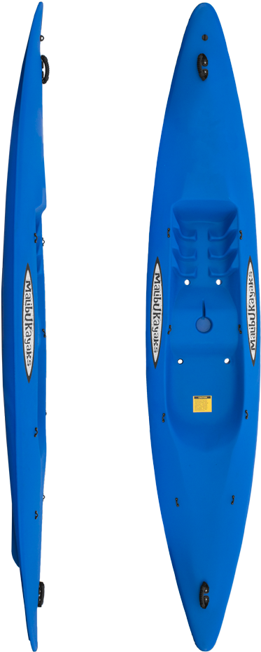 3 4 Blue Recreational Malibu Kayak Vertical - Sea Kayak (724x999), Png Download