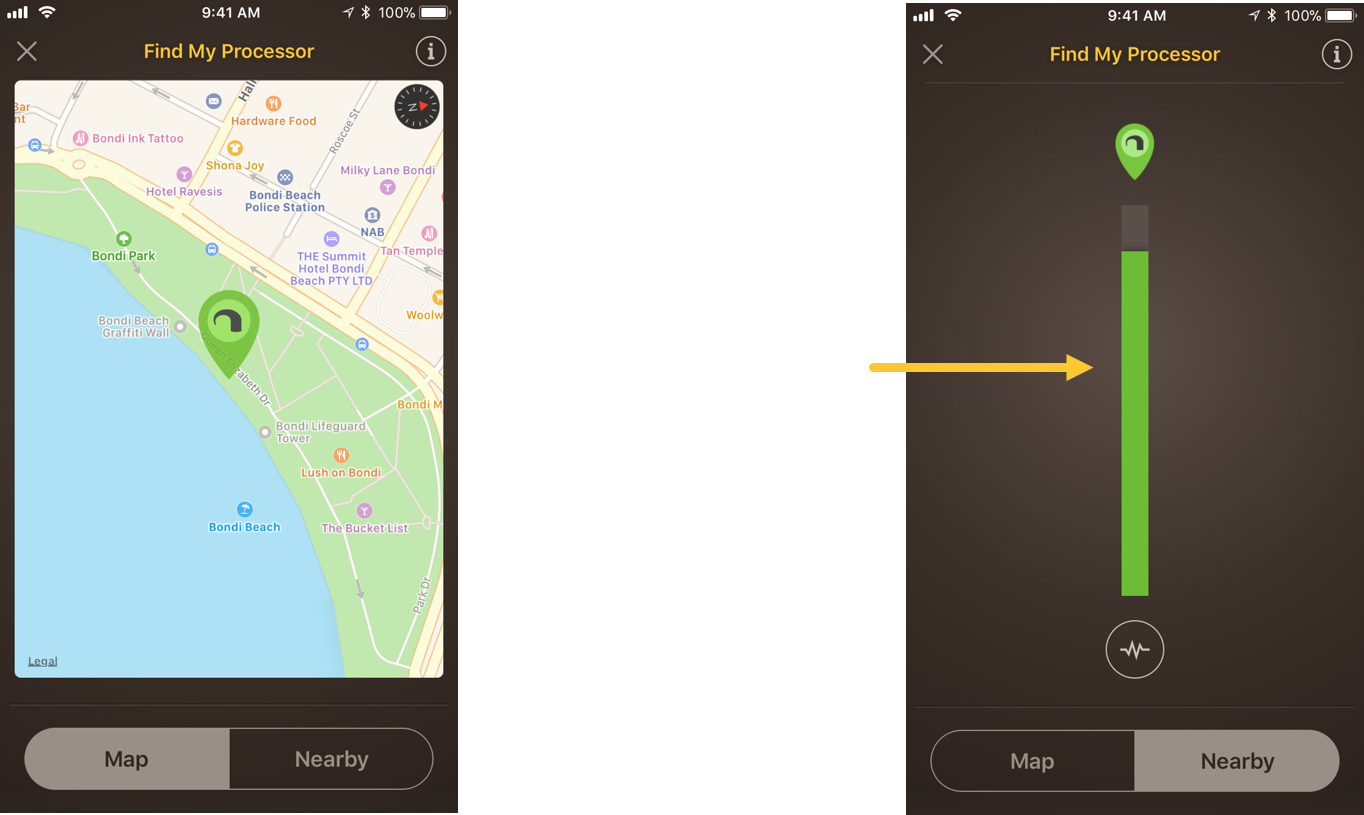 Nearby Feature - Iphone (1364x815), Png Download