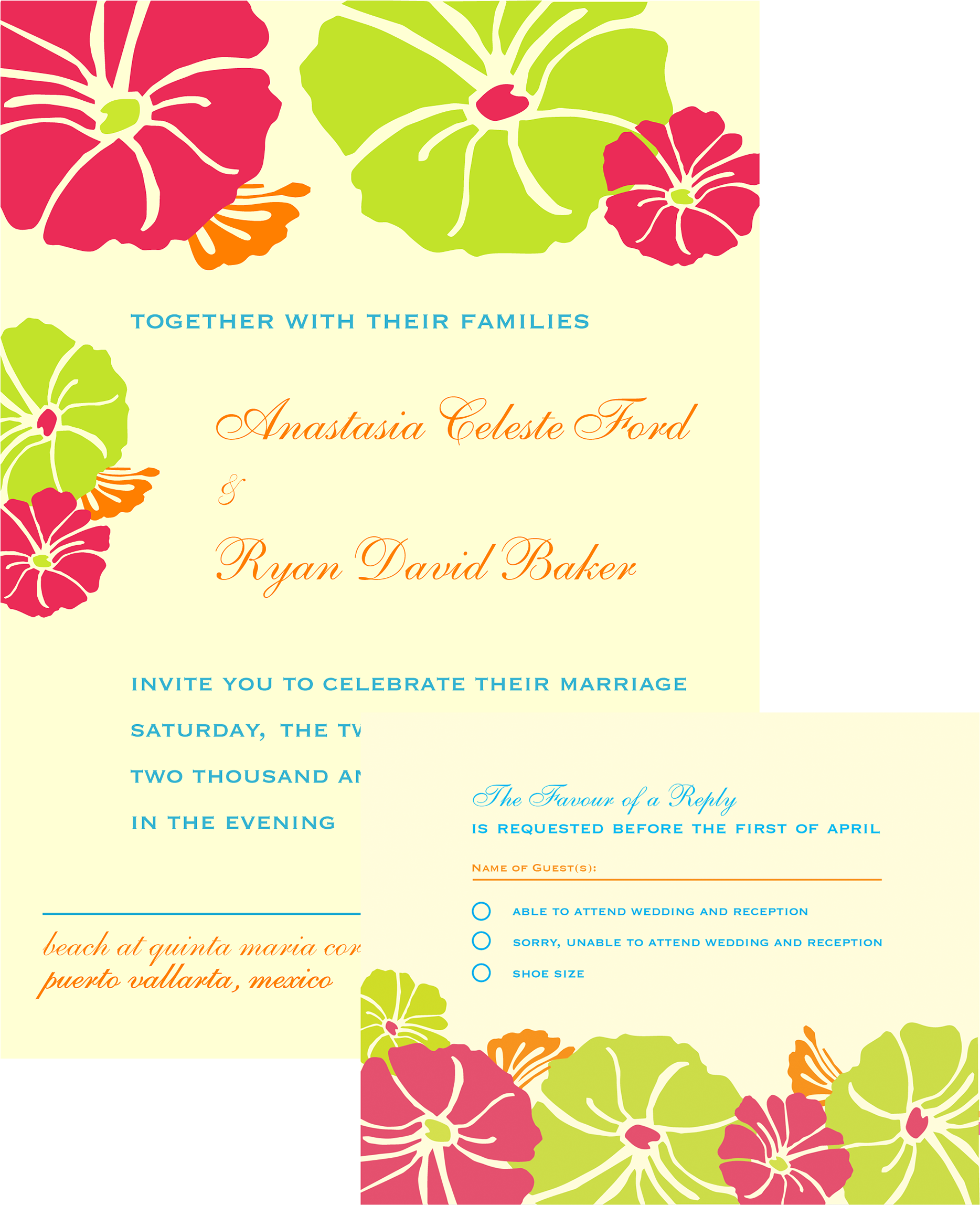 Wedding Invitation Designs - Graphic Design (1920x2400), Png Download