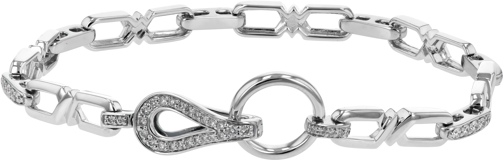 Gold Bracelet W/ Diamonds B1251 - Bracelet (2100x1181), Png Download