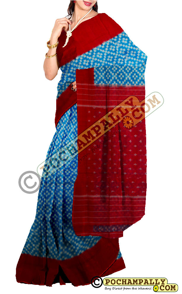 Cs029 T=1520071928 - Ikat Cotton Saree Designs (795x993), Png Download