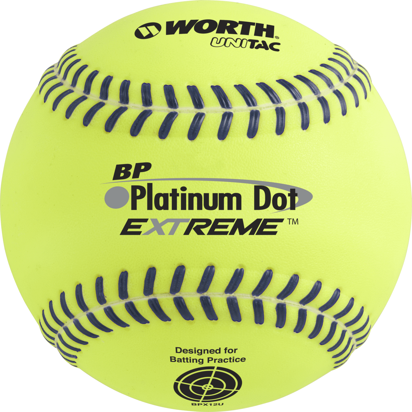 Worth Platinum Dot Extreme Batting Practice Softballs - Rawlings R100 (1400x1402), Png Download