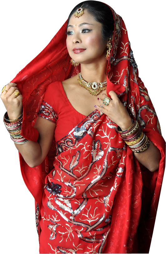 Indian Saree Transparent Background (540x821), Png Download