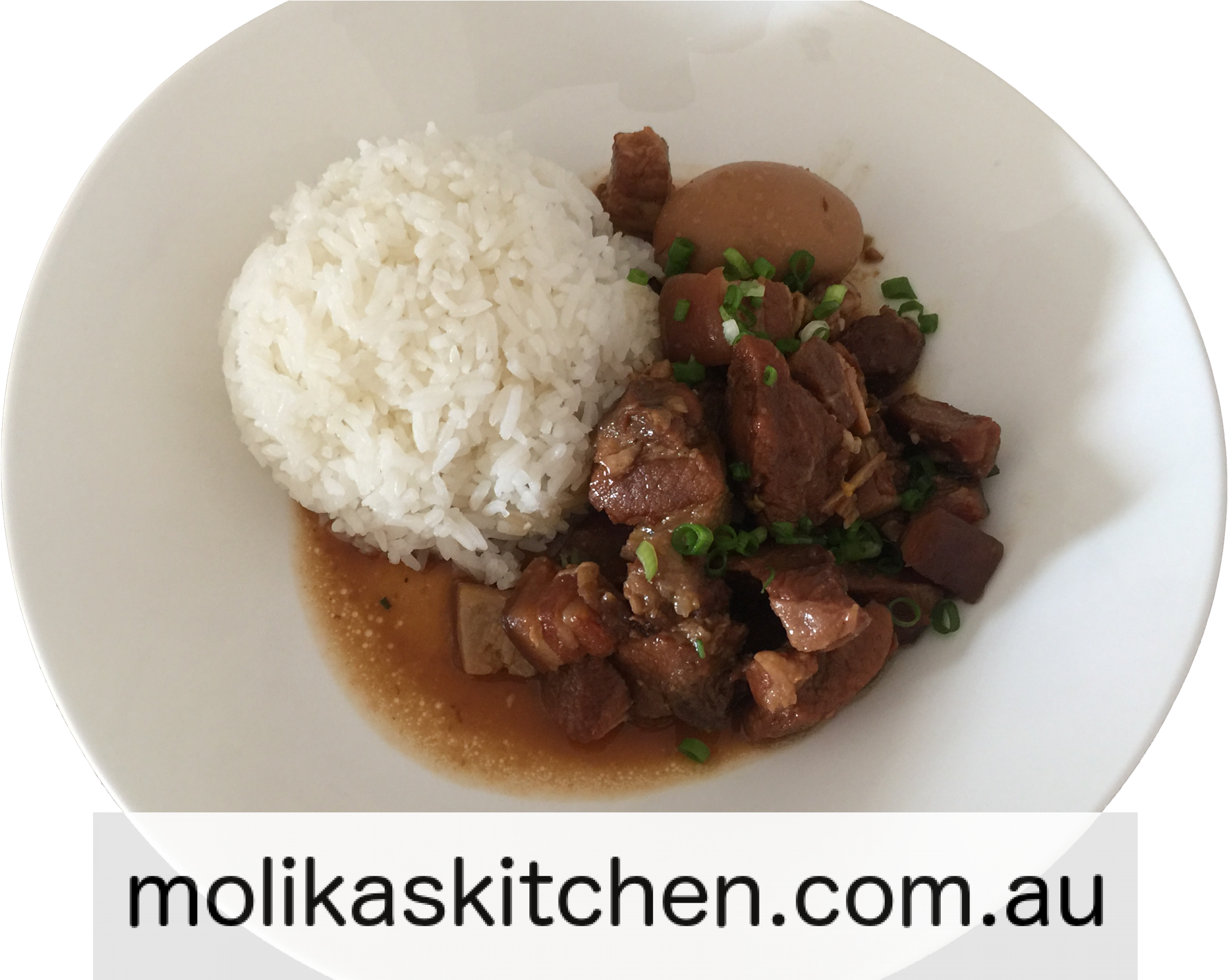 Braised Pork, Egg & Rice (2400x1800), Png Download