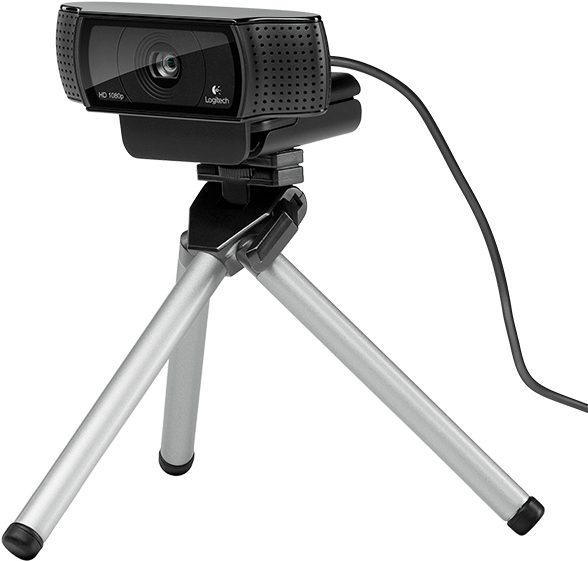 C920 Hd Pro Webcam - Logitech C920 Tripod (652x560), Png Download