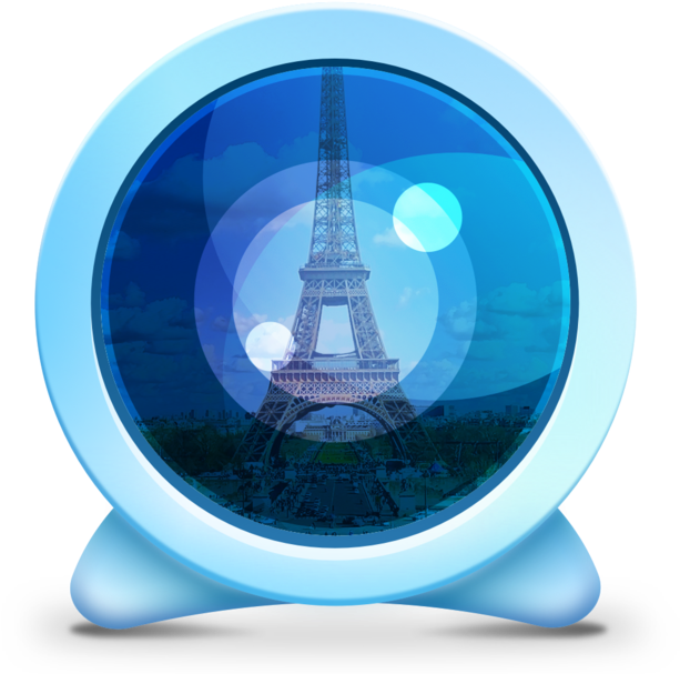 Webcam World View 4 - Eiffel Tower (630x630), Png Download