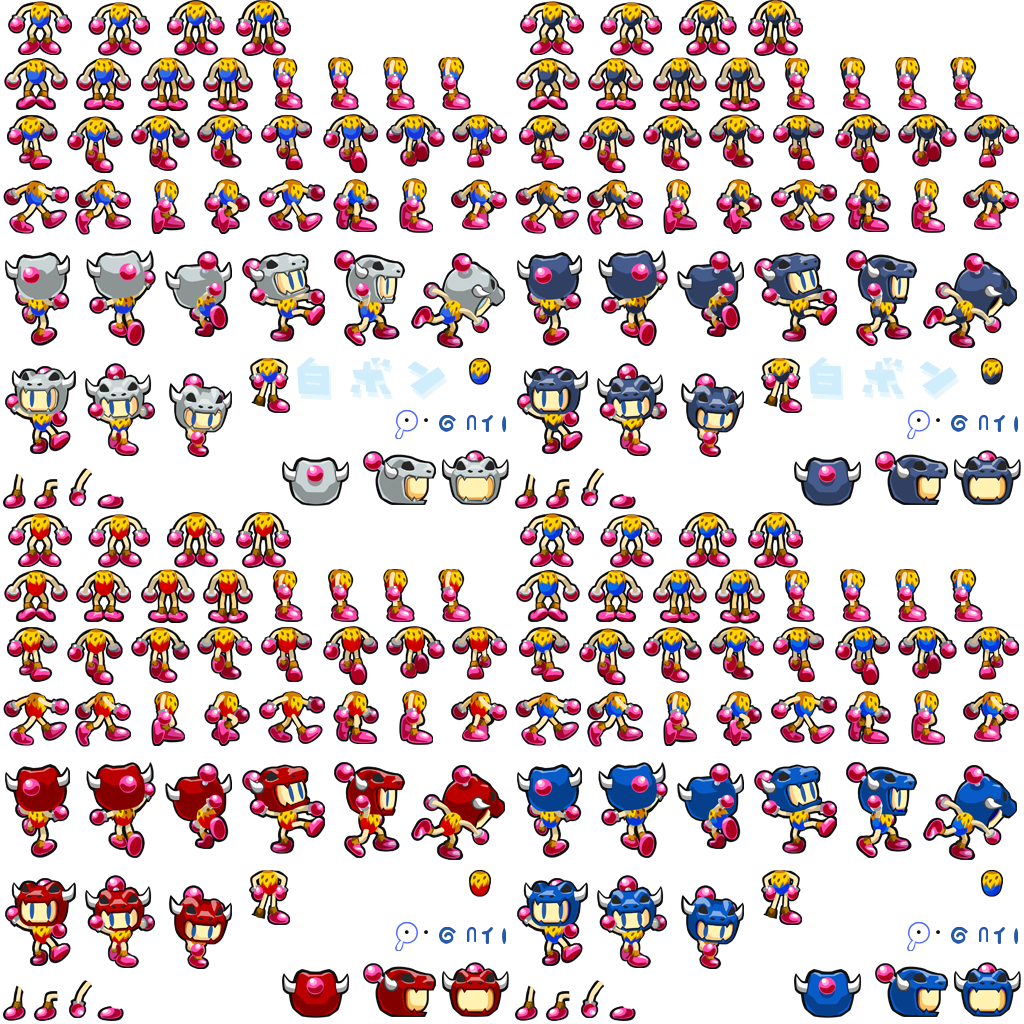 Click For Full Sized Image Bomb Caveman - Bomberman For Android Sprites (1024x1024), Png Download