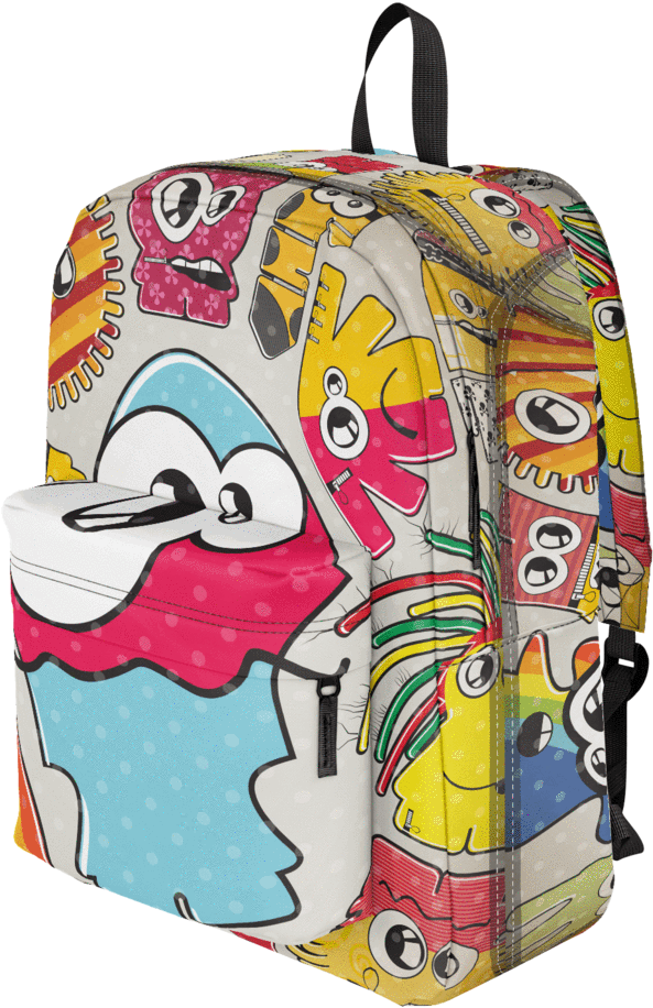 School Bus Aliens Backpack - Garment Bag (1024x1024), Png Download