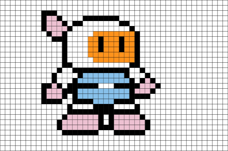 Pixel Bomber Man Is Blowing Things Up - Pixel Art Bomberman (880x581), Png Download