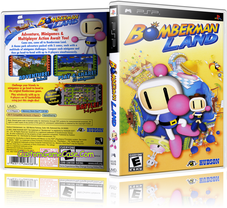 Sony Playstation Portable Psp - Bomberman Land (800x685), Png Download