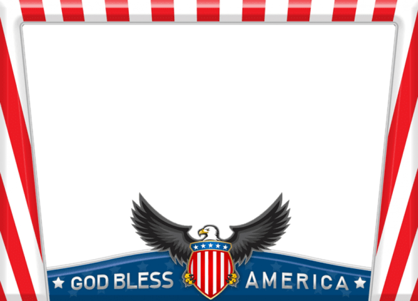 Free Png Download God Bless Americaframe Png Images - Bald Eagle (850x611), Png Download
